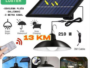 SOLARNI LUSTER SA ODVOJENOM PLOČOM Svjetlo lampa