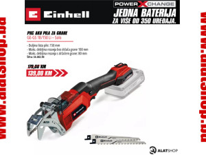 Einhell aku vrtna pila Power X-Change GE-GS 18/150 Li  Solo
