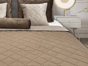 Pokrivač prekrivač plišani Glorija braon 150x200