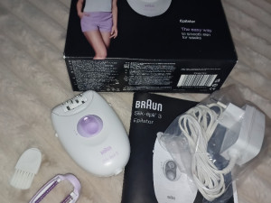 BRAUN SILK EPIL 3 EPILATOR SA MASAŽNIM VALJKOM I SVJETILJKOM