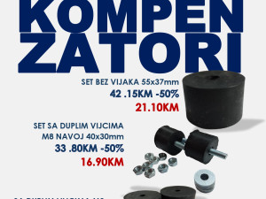 GUMENI KOMPENZATORI ZA TOPLOTNE PUMPE I KLIME 50% POPUST