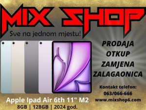 APPLE IPAD AIR 6 11" 128GB M2 6th Gen 2024 Generation Tab WiFi th