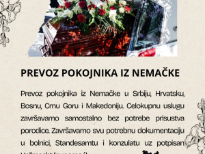 Prevoz pokojnika iz Njemačke, Švicarske, Austrije, Danske