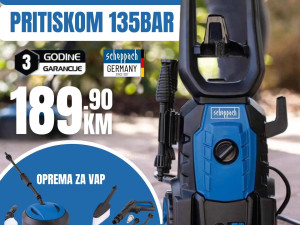 Scheppach perač visokim pritiskom HCP1600-Kit 135 bar