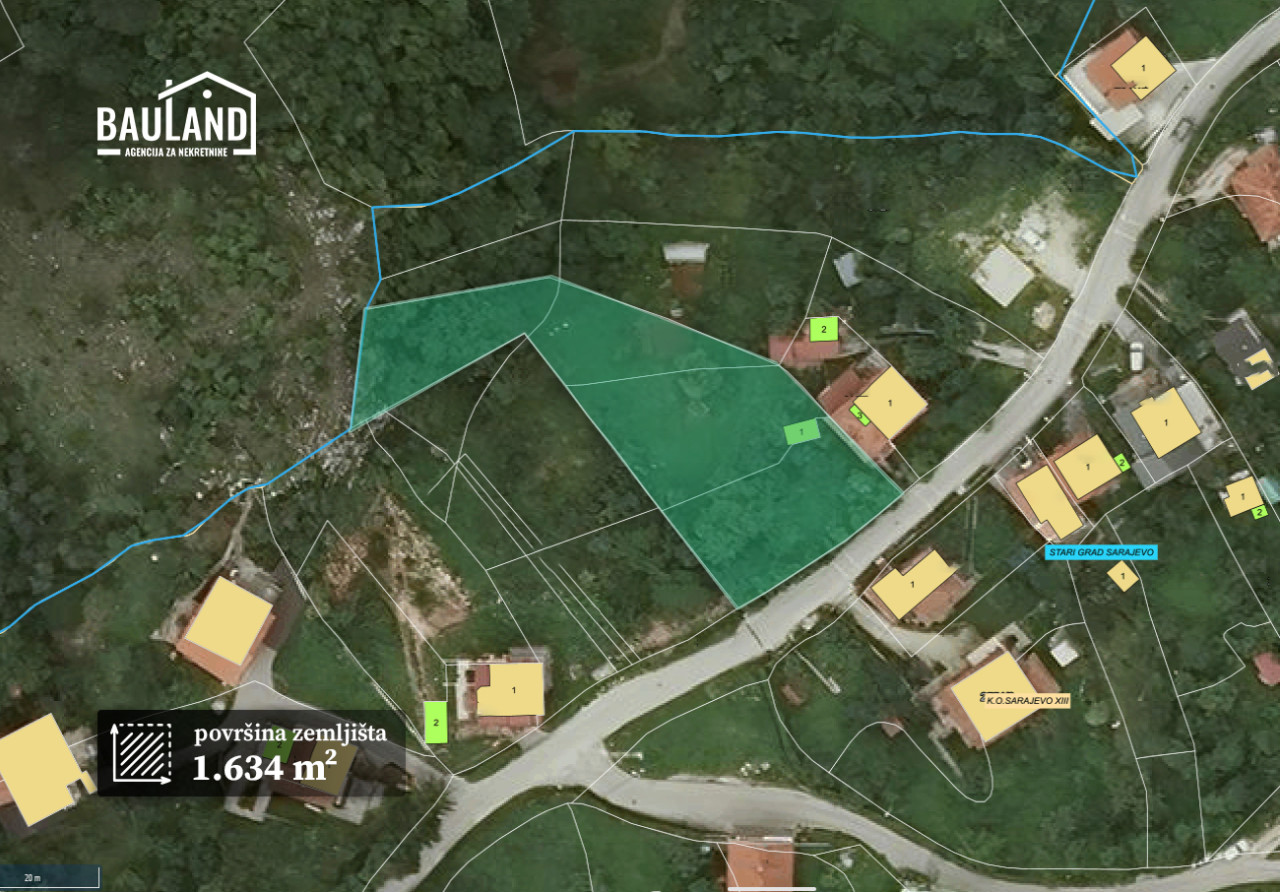 BAULAND/ Zemljište 1634m2/ Trebević Stari Grad Sarajevo 5