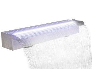 Pravokutna fontana za bazen s LED svjetlom nehrđajući čelik 60