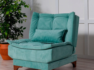Wing Chair Kelebek Berjer-Morska zelena
