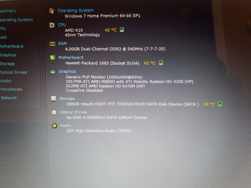 HP Pavilion g7/4GB Ram-a/320GB HDD