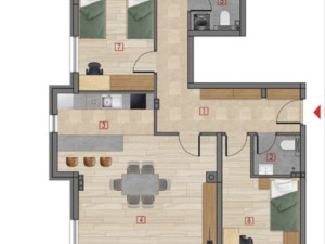 Odličan stan 107,48m2 sa tri spavaće sobe u Prijedoru