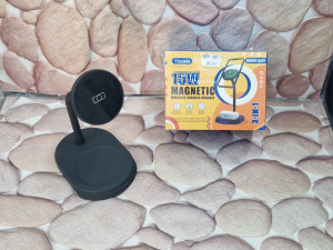 Bezicni punjac-drzac 3 u 1 za mobitel-sat i slusalice