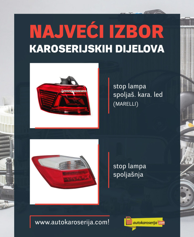 SKODA OCTAVIA 6 13-17 POKLOPAC KUKE ZADNJEG BRANIKA