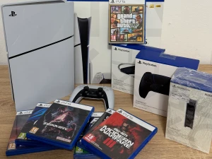 Sony Playstation 5 Slim PS5 PS 5 D 1000GB 1TB 2 dzojstika + 7 IGR