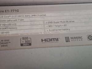 Laptop Acer 17,3 inca vidi detalje