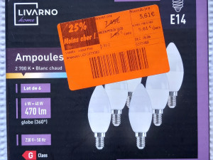 LIVARNO LED SIJALICE GRLO E14 6 komada