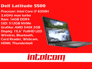 Laptop Dell Latitude 5500 Core i7 8th gen.