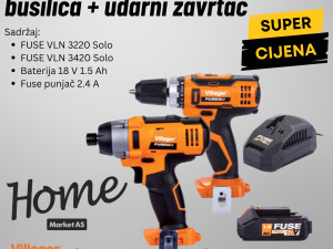 SUPER CIJENA! Villager FUSE Set Bušilica + Udarni zavrtač