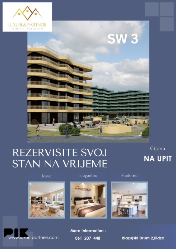 Waves 3 Ilidza-74 stana visoki standard - garaza - toplotna pumpa