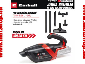 Einhell aku usisivač Power X-Change TE-HV 18/06 Li  Solo