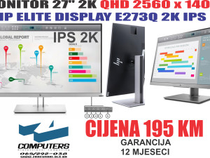 MONITOR 27" HP ELITE DISPLAY E273Q 2K QHD 2560 x 1400 IPS