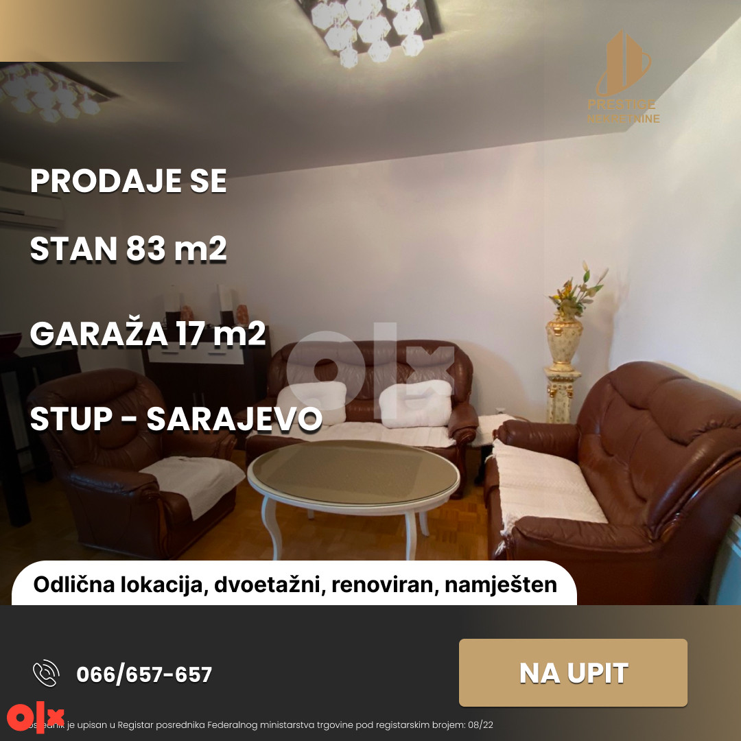 Stan 83 m2 sa garažom 17 m2 - Stup - Sarajevo