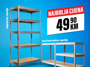 Profesionalna metalna polica 180x90x40cm R175 875 kg 2 opcije