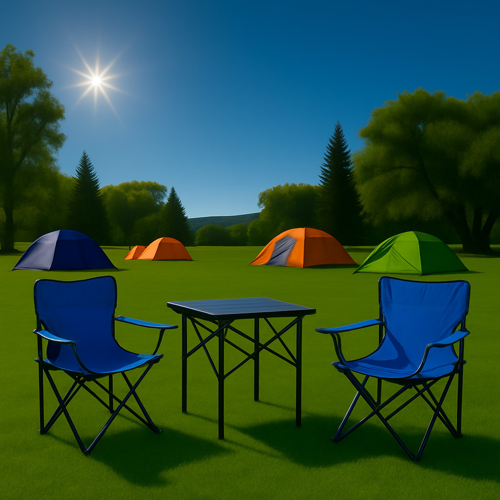 GIGA.BA KAMPING COMBO - X2 PLAVA STOLICA + MALI STOL