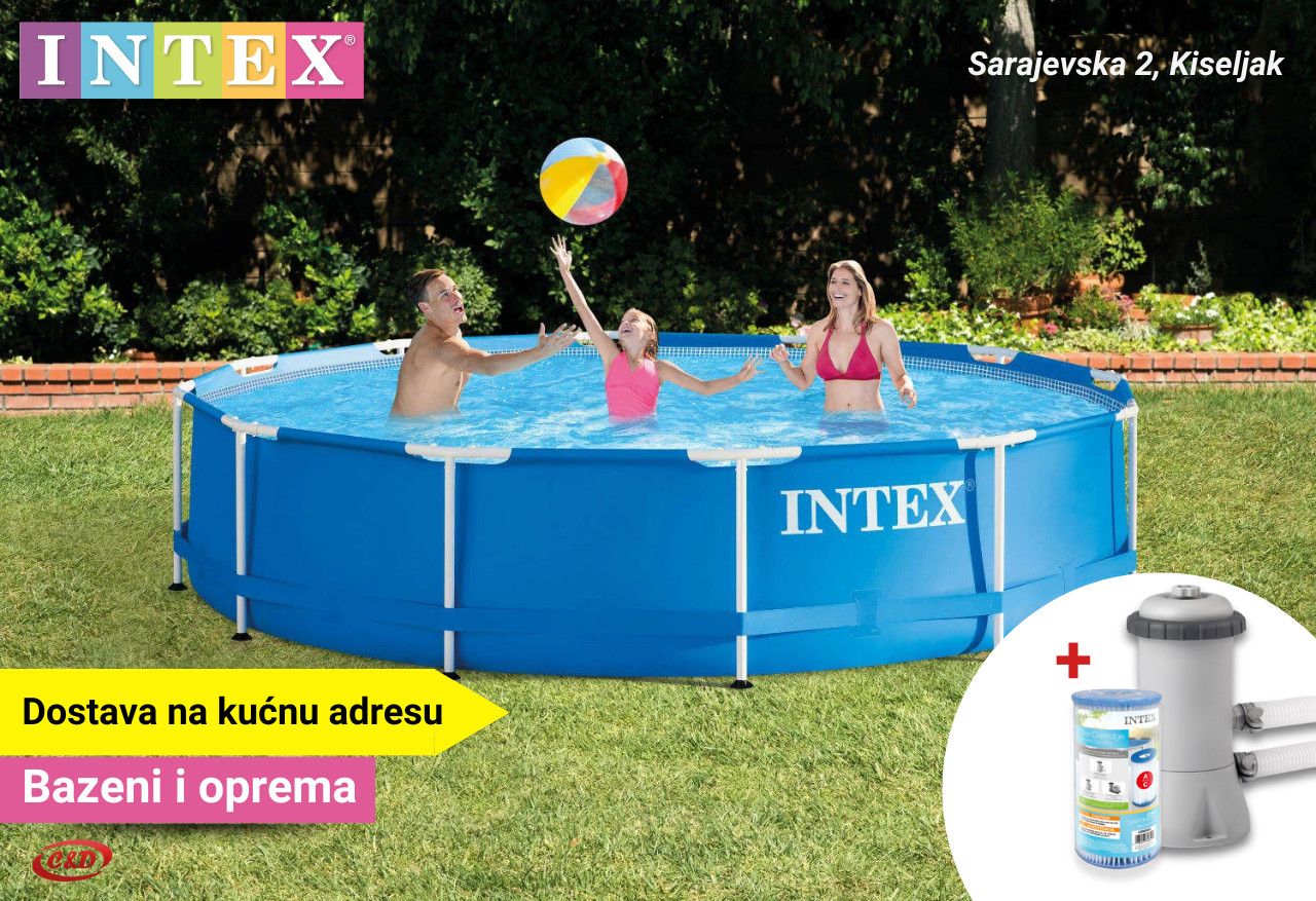 INTEX Bazen; Metalna konstrukcija; 305 x 76 cm + PUMPA