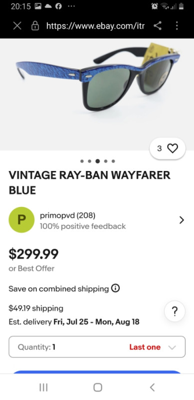 Ray ban BL  U.S.A. WAYFARER BLUE kao nove