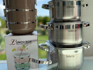 Set Inox serpe, tesko posudje + Termos Lunch box