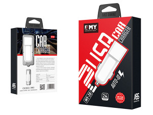 Auto punjac EMY MY-20 + micro kabal 2.4A 2 USB port