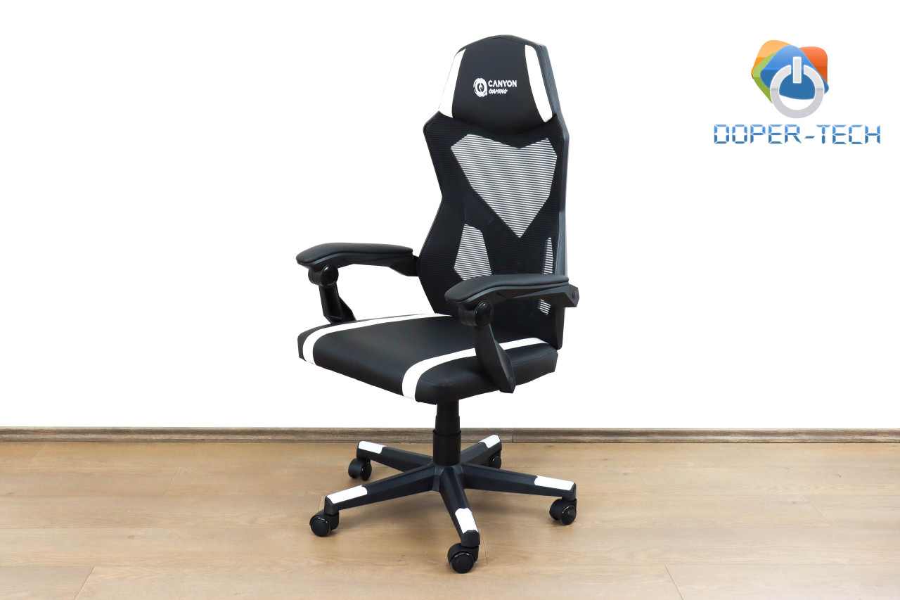 Gaming stolica Canyon Flow MCH01 crno-bijela DOPER