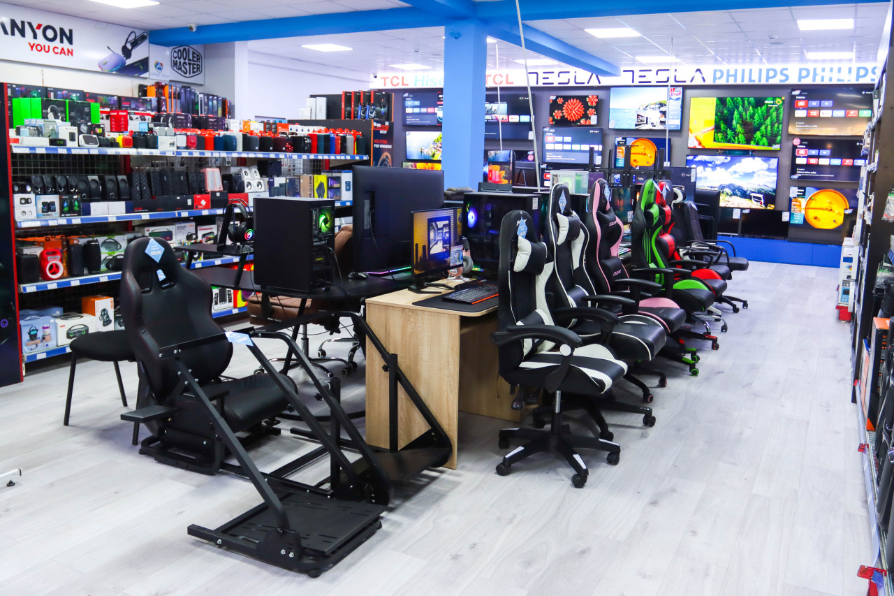 Gaming stolica Canyon Flow MCH01 crno-bijela DOPER