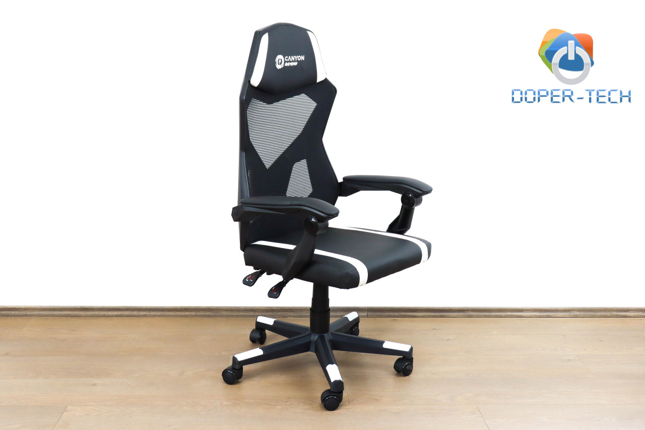 Gaming stolica Canyon Flow MCH01 crno-bijela DOPER