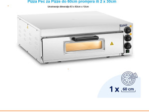 Peć za Pizzu 3000W Elektricna Nova 63cm