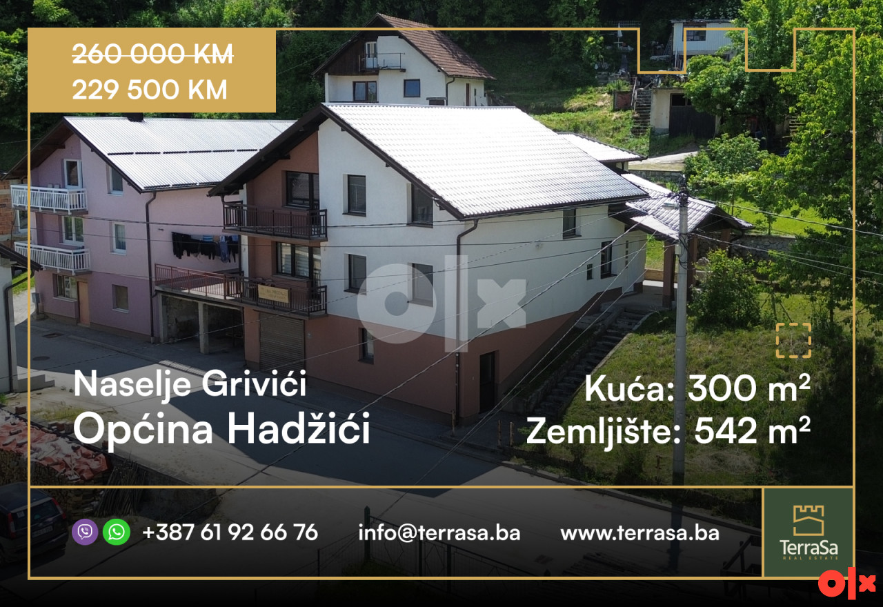 Kuća  300 m2/ Grivići/ Hadžići