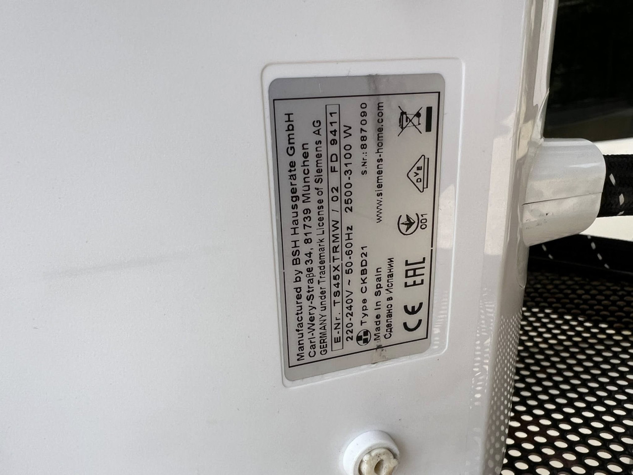 Pegla na paru SIEMENS