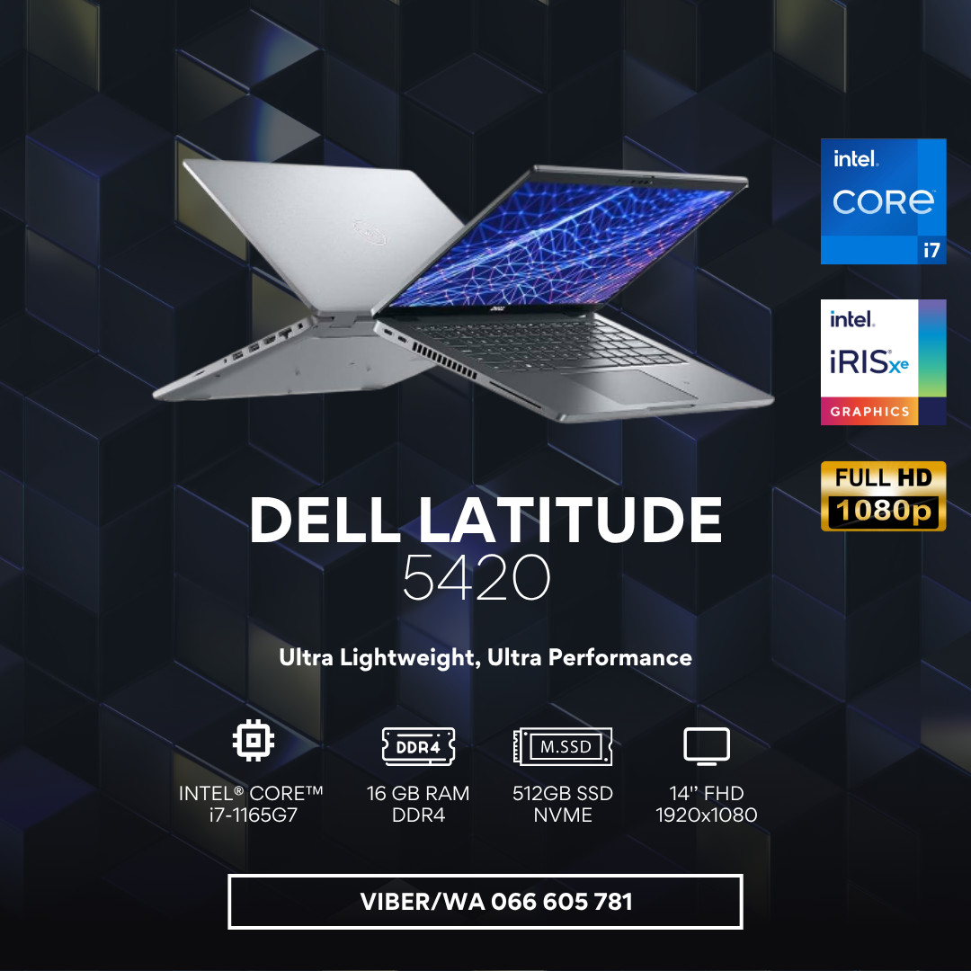 Dell Latitude 5420 i7-1165G7 ; 16GB RAM ; 512GB SSD ; 14'' FHD