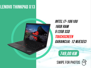 Lenovo ThinkPad X13 i7-10610U; 16GB; 512GB; TOUCHSCREEN