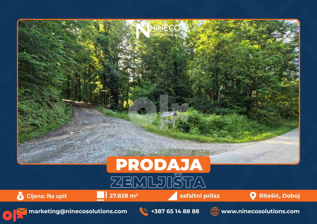 ZEMLJIŠTE I ŠUMA - DOBOJ - RITEŠIĆ - 27.828 m2