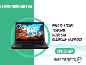 Lenovo ThinkPad T14s Gen 2i i5-1135G7; 16GB RAM; 512GB SSD