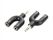 3.5mm MALE AUDIO JACK to 2 X 3.5mm FEMALE AUDIO JACK