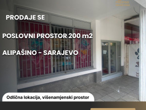 Poslovni prostor 200 m2 - ALIPAŠINO/SARAJEVO - PRODAJA/NAJAM