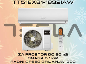 KLIMA SA UGRADNJOM INVERTER 18ka TESLA TT51EX81-1832IAW SA WI-FI