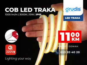 LED traka COB 3000K 220V IP65