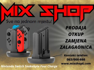 SNAKEBYTE Joy Con four charger Nintendo Switch Oled Lite punjač 4