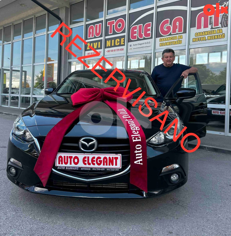 Mazda 3 2.2D 110kW 2015 god Sedan *kamera* SkyActiv