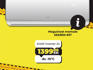 PRODAJA I UGRADNJA KLIMA ARIELLI INVERTER 24-ka
