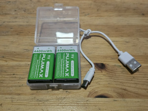 Baterija 9v punjiva usb c 4400mWh