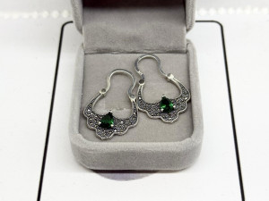 Nausnice srebro 925 srebrene naušnice zenske markezit srebrne