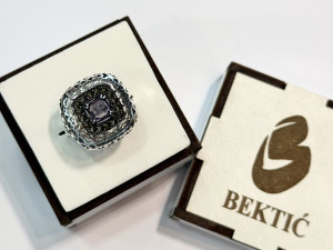 Prsten zenski srebreni srebro 925 srebrni prstenje markezit